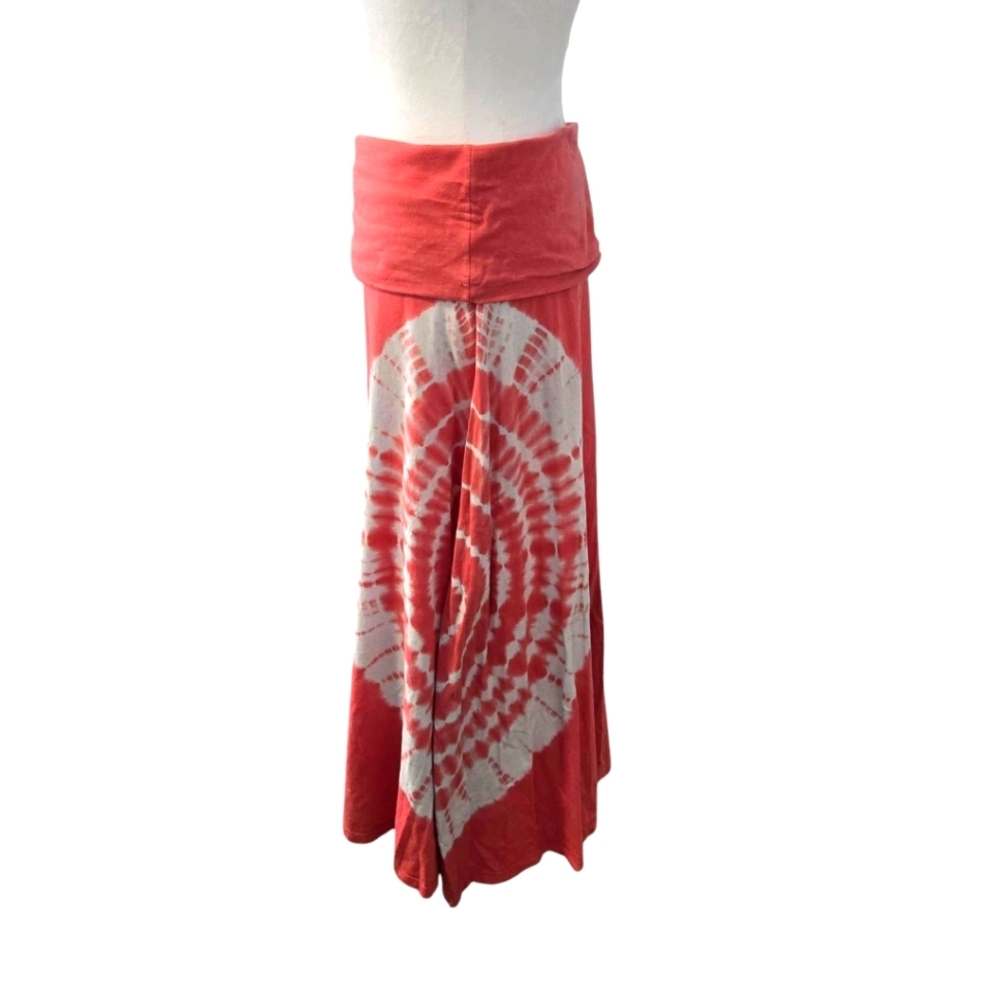 Legacies long cotton tie dye skirt Women's size large peach - Picture 2 of 5